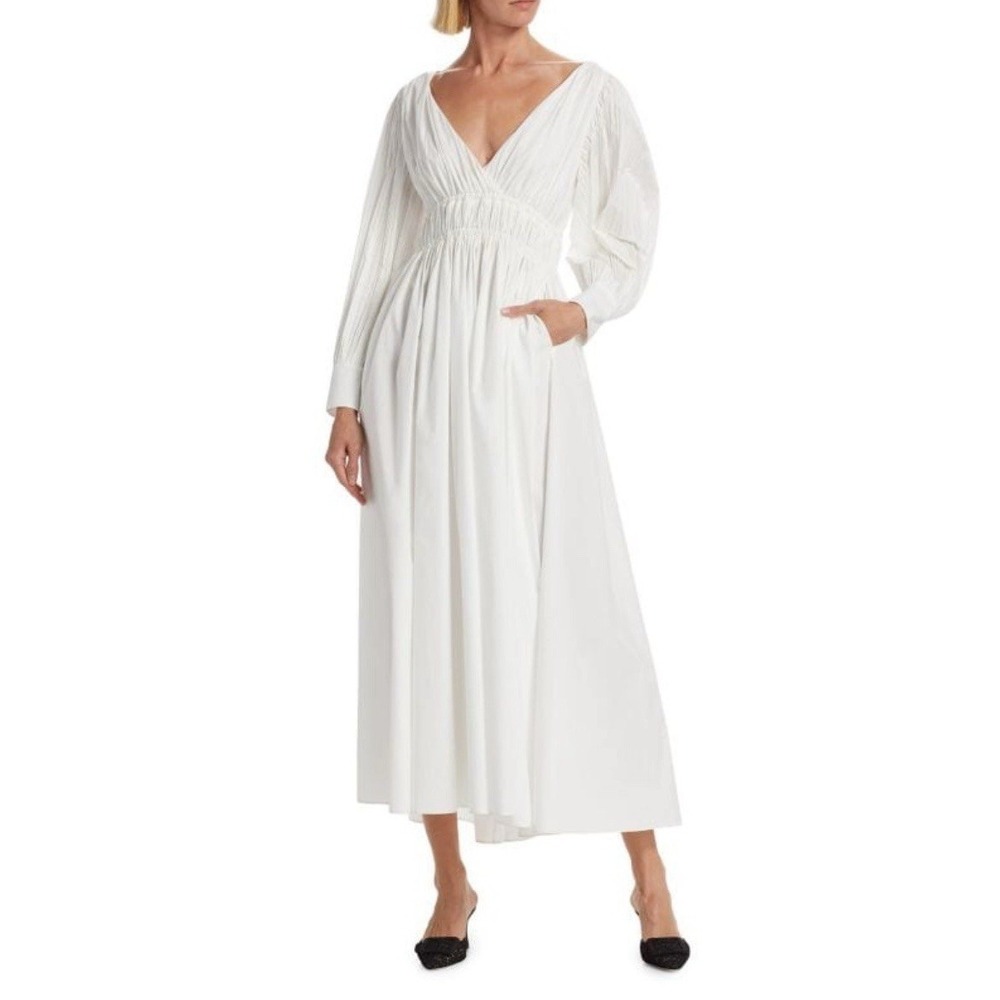 ALTUZARRA‎ Kathleen Shirred Surplice Maxi Dress Size 38 US 6. NWT $1995
